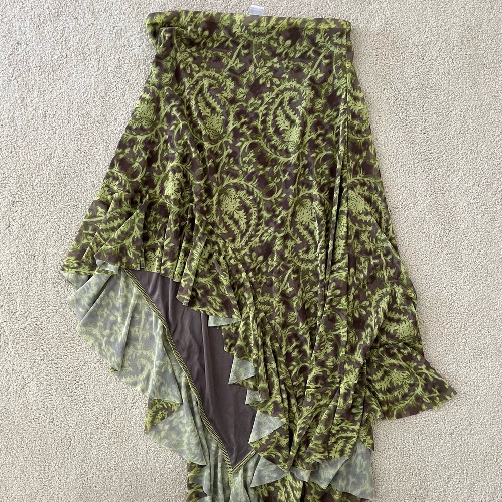 Urban outfitters green paisley midi skirt